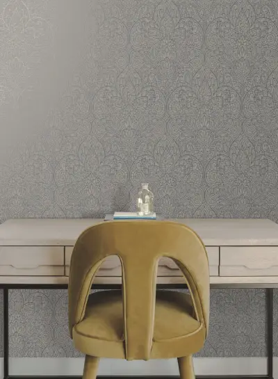 Candice Olson Paradise Wallpaper - Dark Taupe/Silver