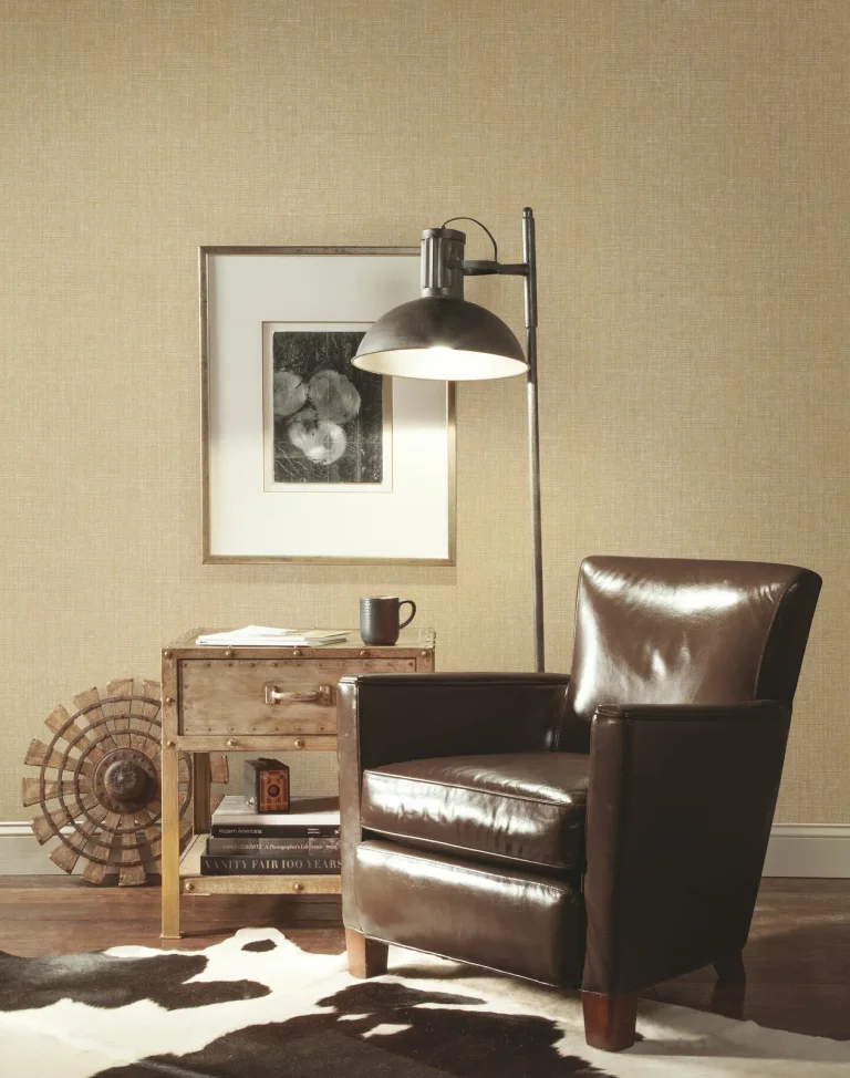 Woven Crosshatch Wallpaper - Brown — Ảnh 4