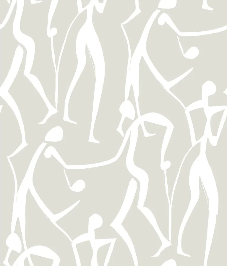 Joyful Dancers Wallpaper - Lichen Grey — Ảnh 5