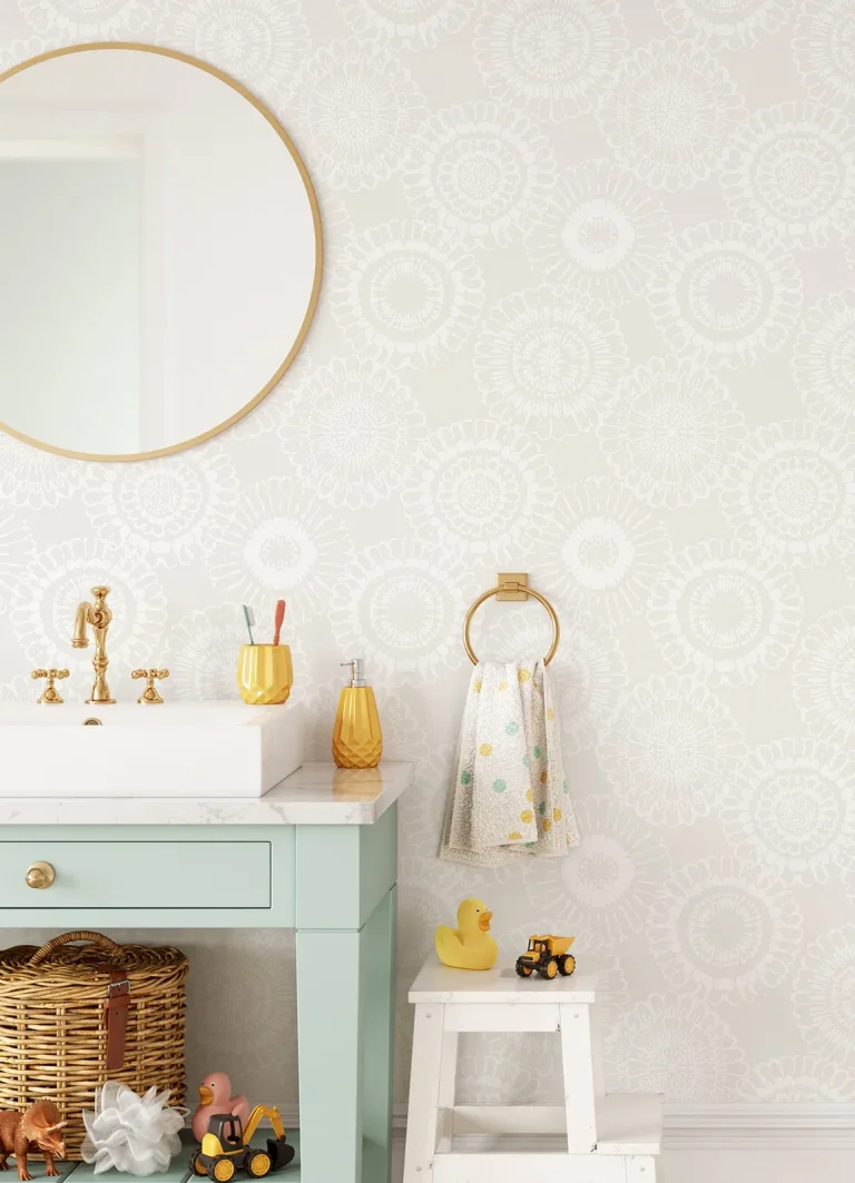 Chesapeake Sonnet Floral Wallpaper - Platinum — Image 3