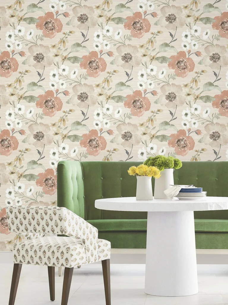 Evelyn Floral Wallpaper - Apricot — Ảnh 4