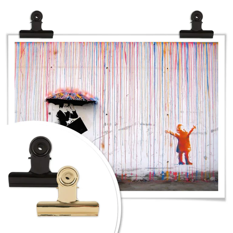 Banksy - "Coloured Rain" Poster - 30 x 24cm — Ảnh 3