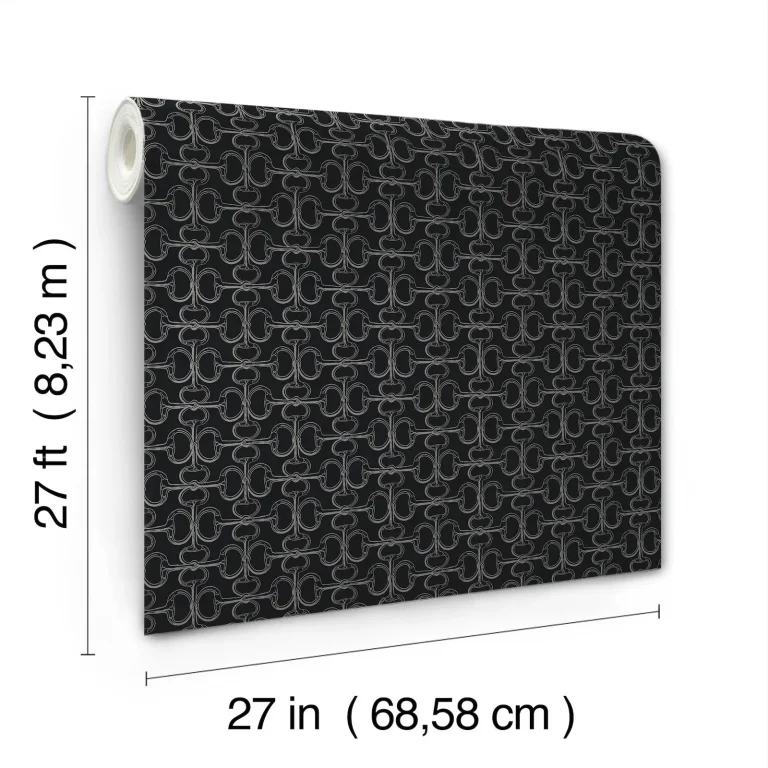 Ronald Redding Polo Horse Bits Wallpaper - Black — Ảnh 6