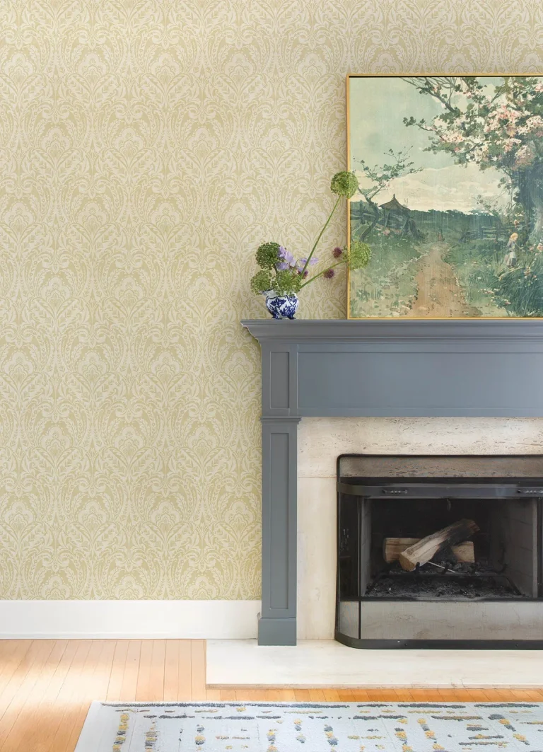 Berkshire Damask Wallpaper - Butter — Ảnh 5
