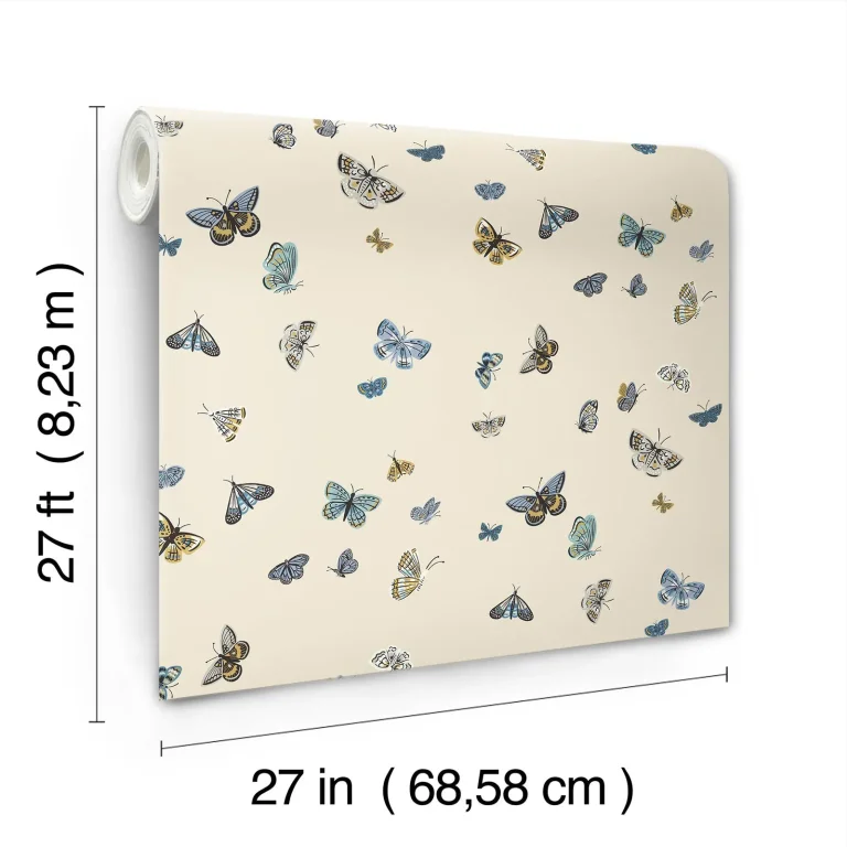 Rifle Paper Co. Butterfly House Wallpaper - Linen — Ảnh 2