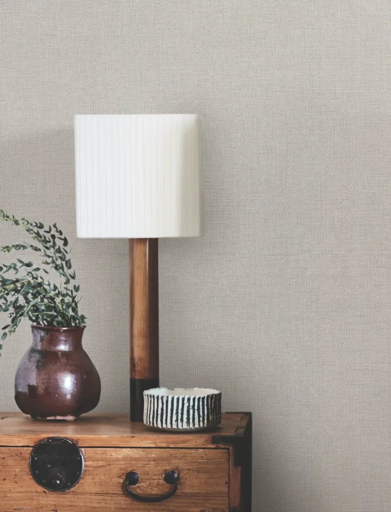 Hardy Linen Wallpaper - Shale — Image 3