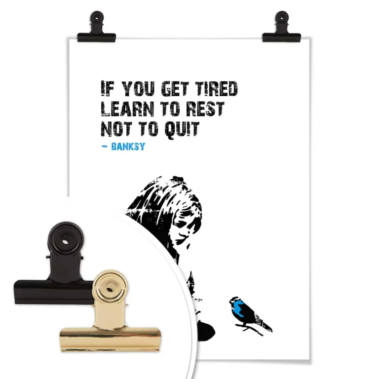 Banksy - "If You Get Tired" Poster - 80 x 60cm — Ảnh 5