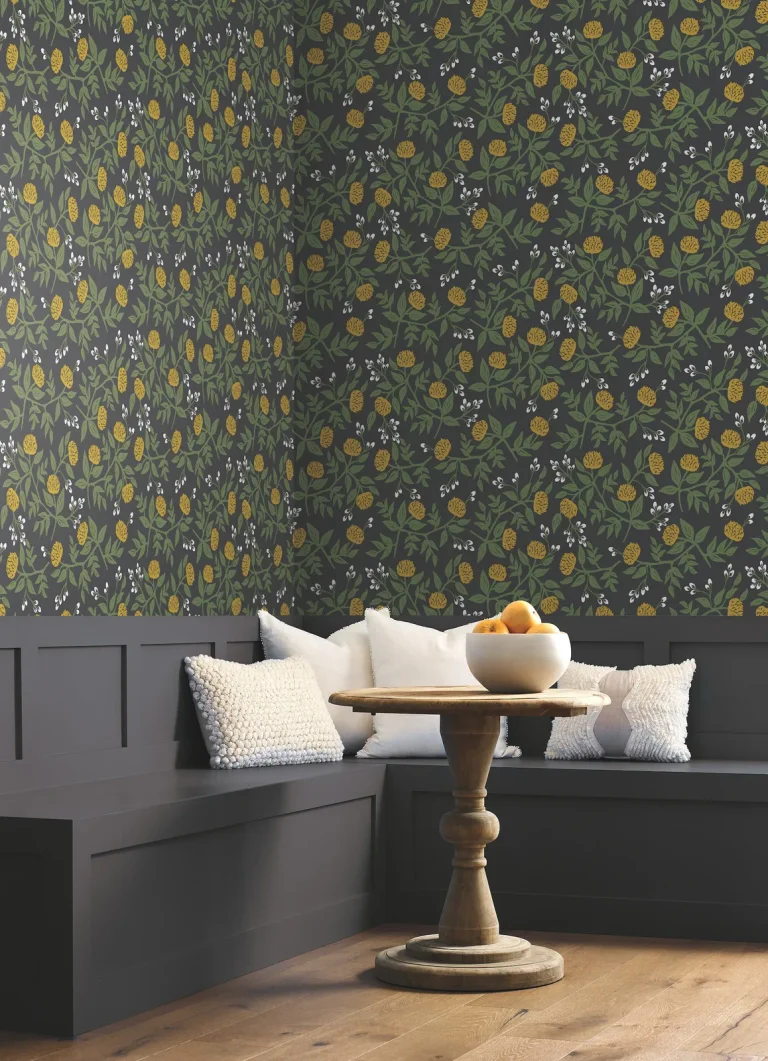 Rifle Paper Co. Peonies Wallpaper - Black & Gold — Ảnh 3