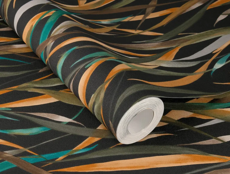 Willoughby Fronds Wallpaper - Black — Ảnh 5