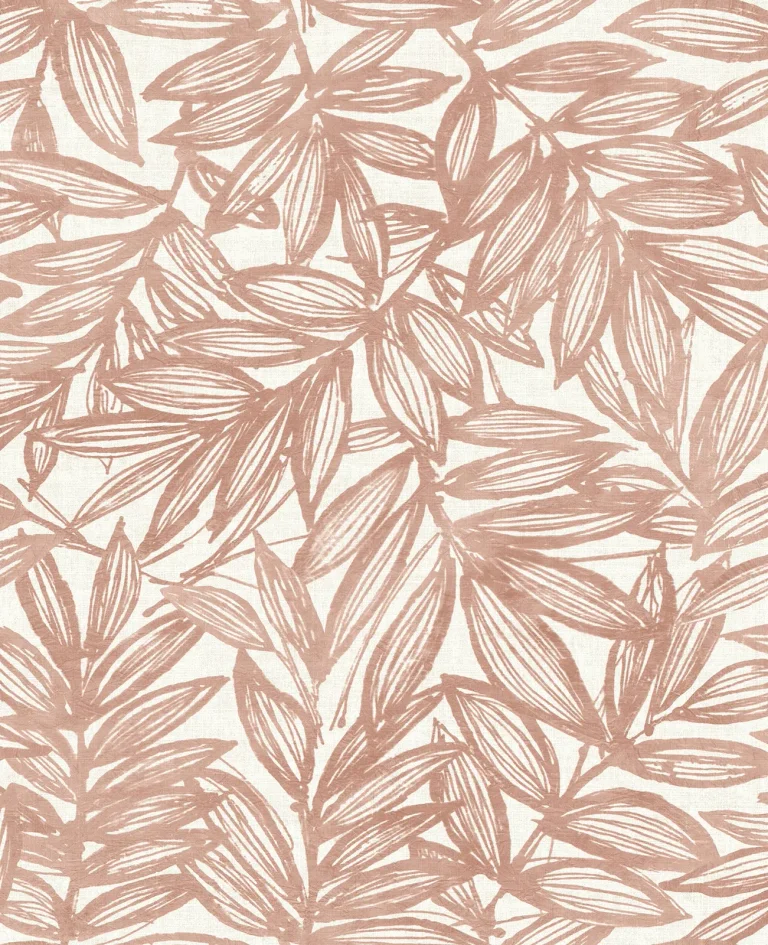 Rhythmic Leaf Wallpaper - Coral — Ảnh 5