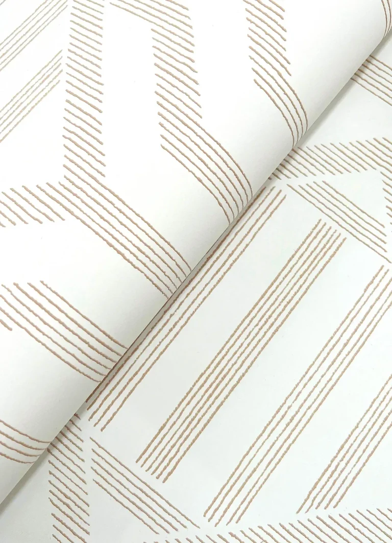 Essex Geometric Wallpaper - Wheat — Ảnh 6