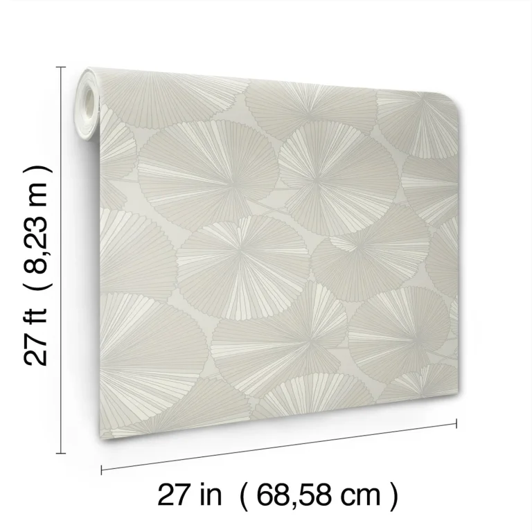 Candice Olson Layered Lily Pads Wallpaper - Grey — Ảnh 2