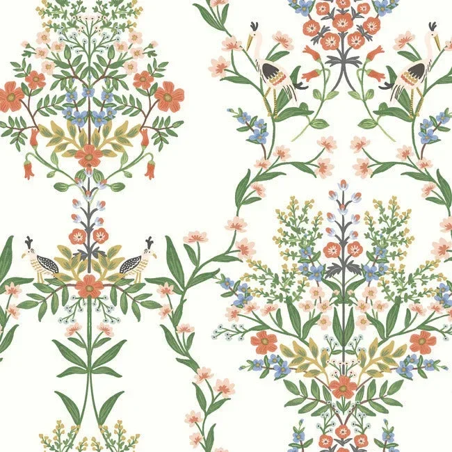 Rifle Paper Co. Luxembourg Wallpaper - White Multi — Ảnh 4