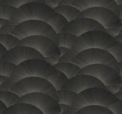 Ronald Redding Morning Shell Wallpaper - Black & Grey