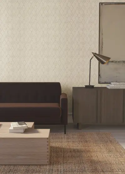 Souk Diamonds Wallpaper - Taupe/Gold
