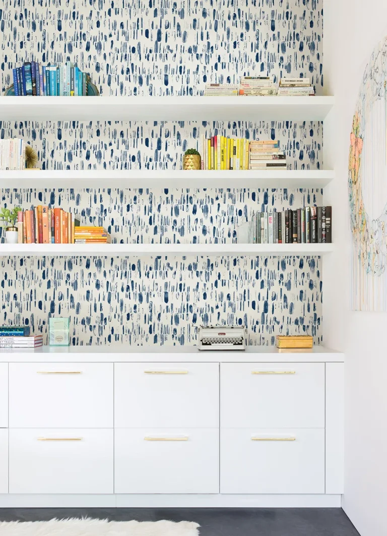 Dwell Brushstrokes Wallpaper - Navy — Ảnh 2