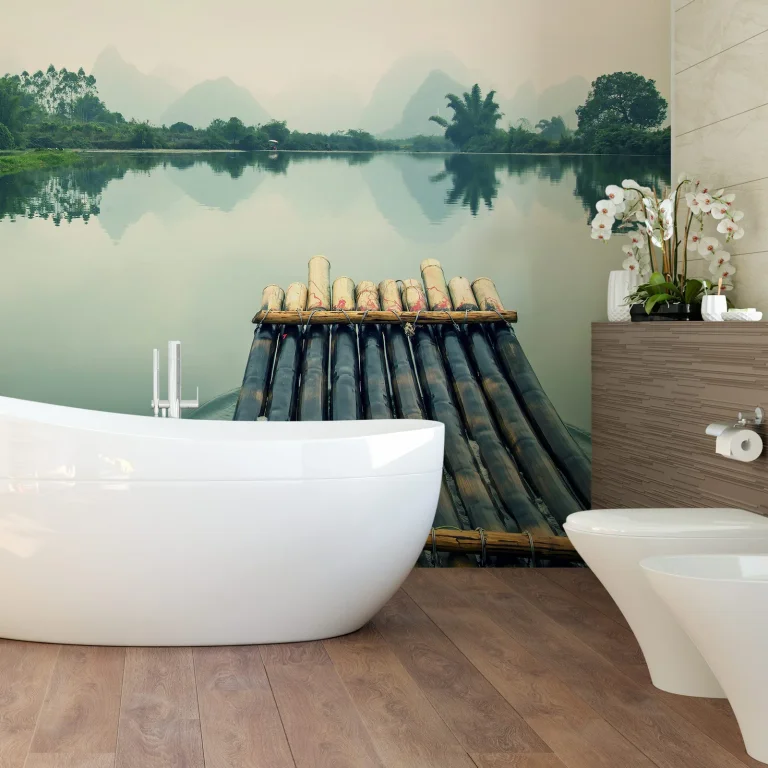 Raft Trip in China - Wall Mural 5503 - 8 Panel - 384cm x 260cm — Ảnh 2