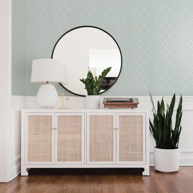 Ballard Geometric Wallpaper - Light Blue — Ảnh 3