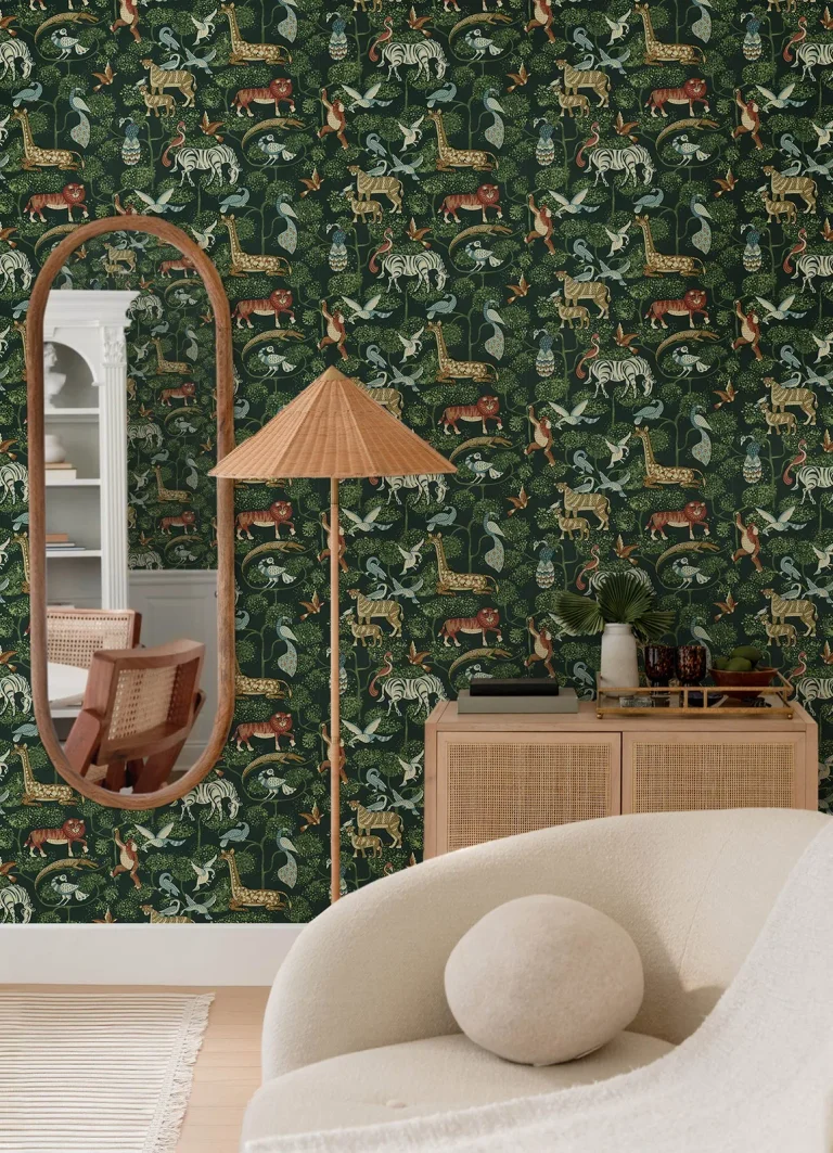 Rigby Jungle Animals Wallpaper - Green — Ảnh 6