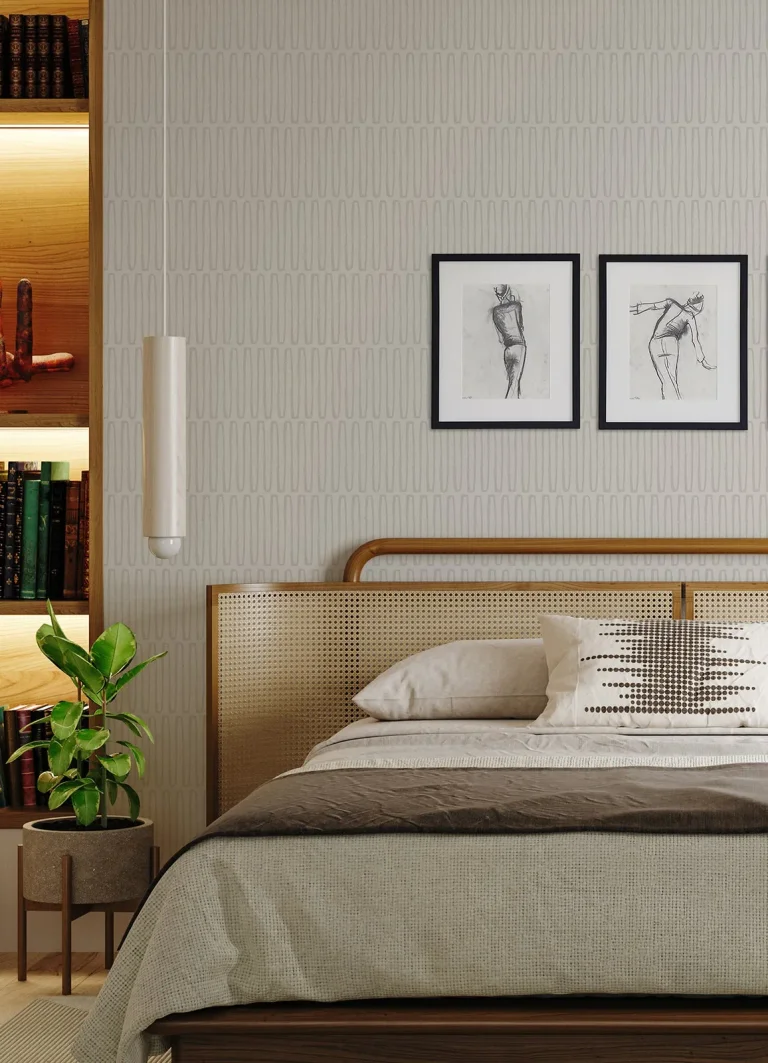 Lars Retro Wave Wallpaper - Light Grey — Ảnh 3