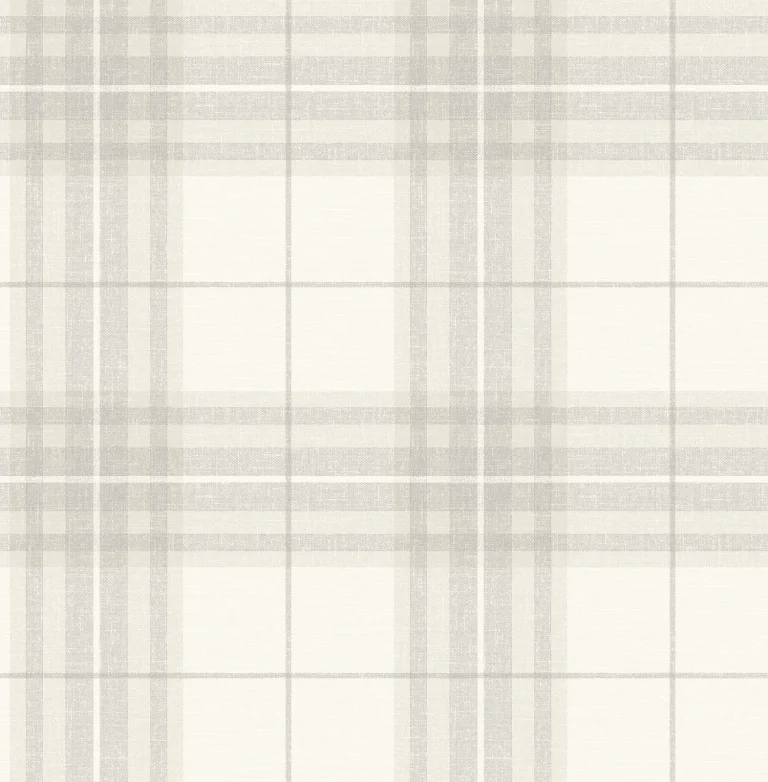 Chesapeake Cabin Check Plaid Wallpaper - Grey — Ảnh 2