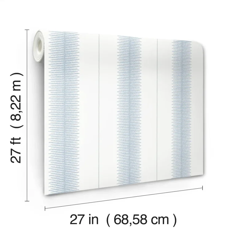 Ronald Redding Tandem Stripe Wallpaper - Blue — Ảnh 3
