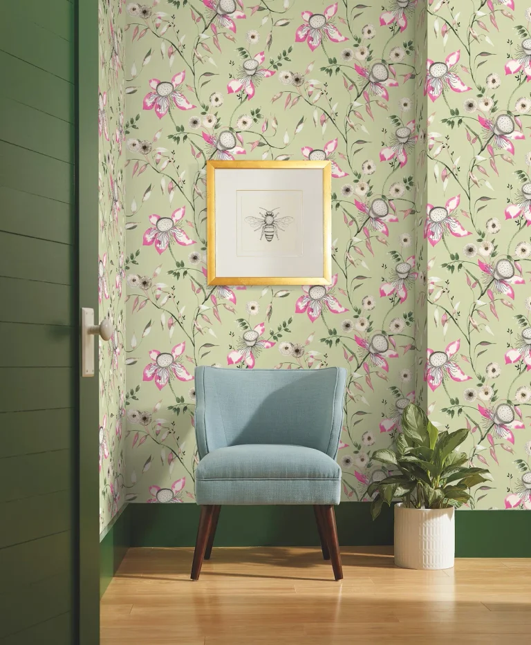 Dream Blossom Wallpaper - Light Green — Ảnh 6