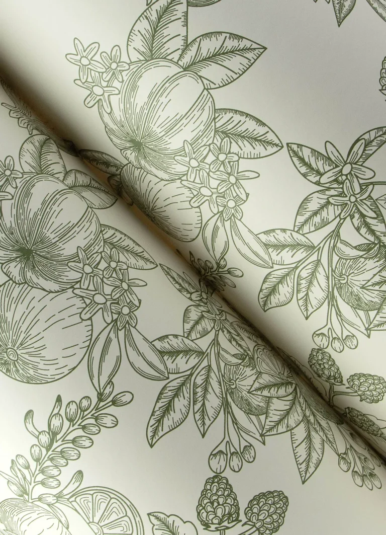 Chris Loves Julia Gerty Fruit Toile Wallpaper - Green — Ảnh 4