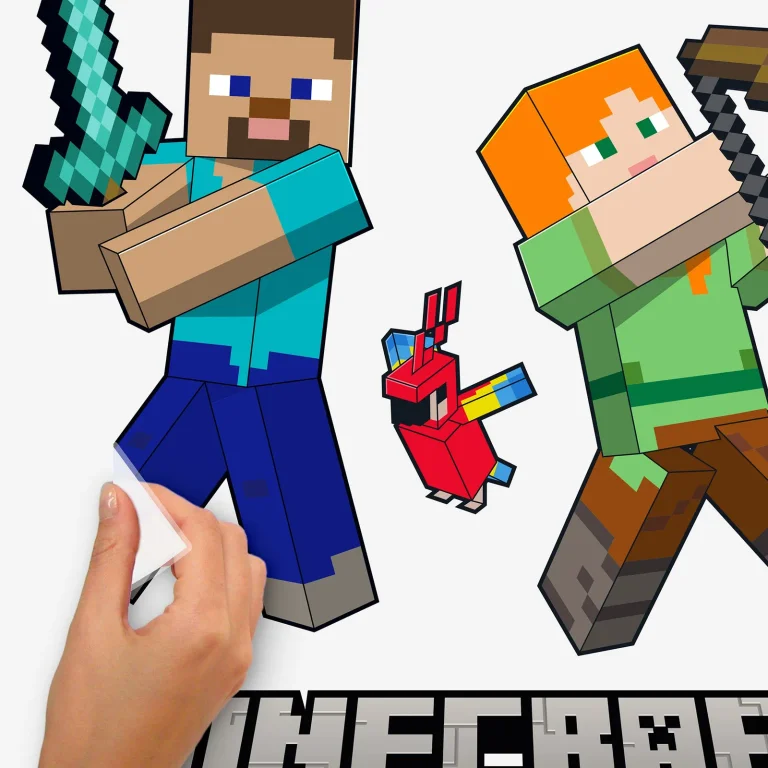Minecraft Hostile Mobs Wallpaper Border - Black — Ảnh 3