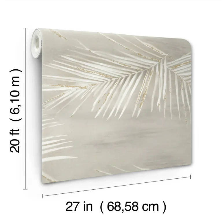 Endless Summer Peel and Stick Wallpaper - Taupe/Gold — Ảnh 7