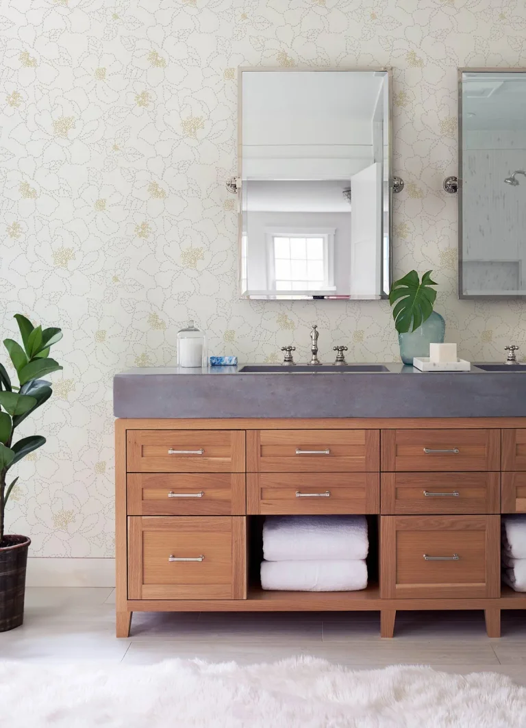 Gardena Embroidered Floral Wallpaper - White — Ảnh 4