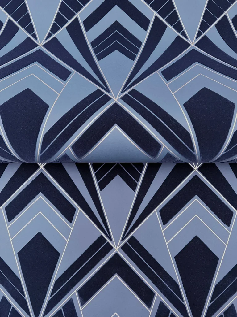 Allenby Flocked Wallpaper - Indigo — Ảnh 4