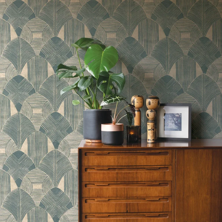 Westport Geometric Wallpaper - Teal — Ảnh 3