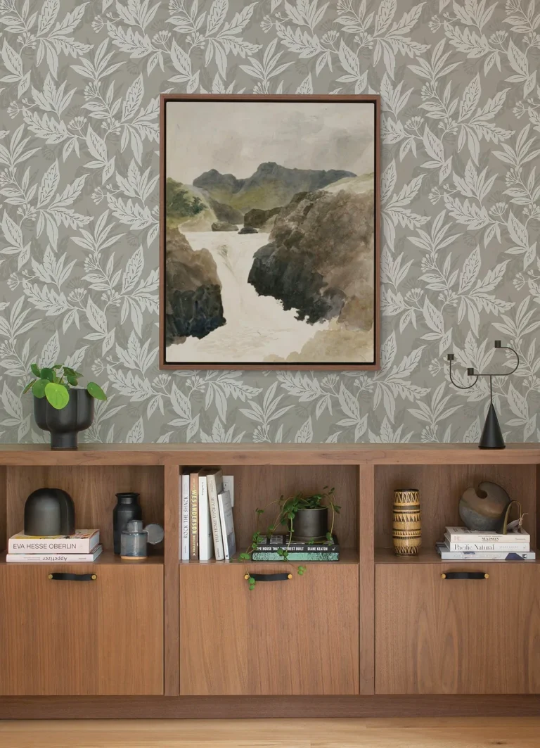 Anita Woodland Floral Wallpaper - Pewter — Ảnh 2