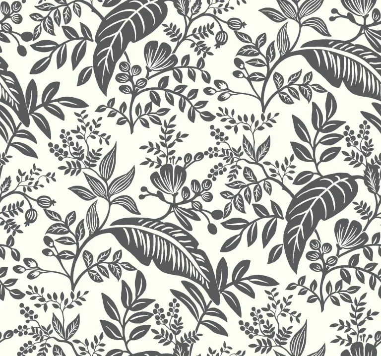 Rifle Paper Co. Canopy Wallpaper - Black & White — Ảnh 3