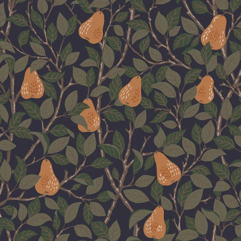 Pirum Pear Wallpaper - Navy — Ảnh 3
