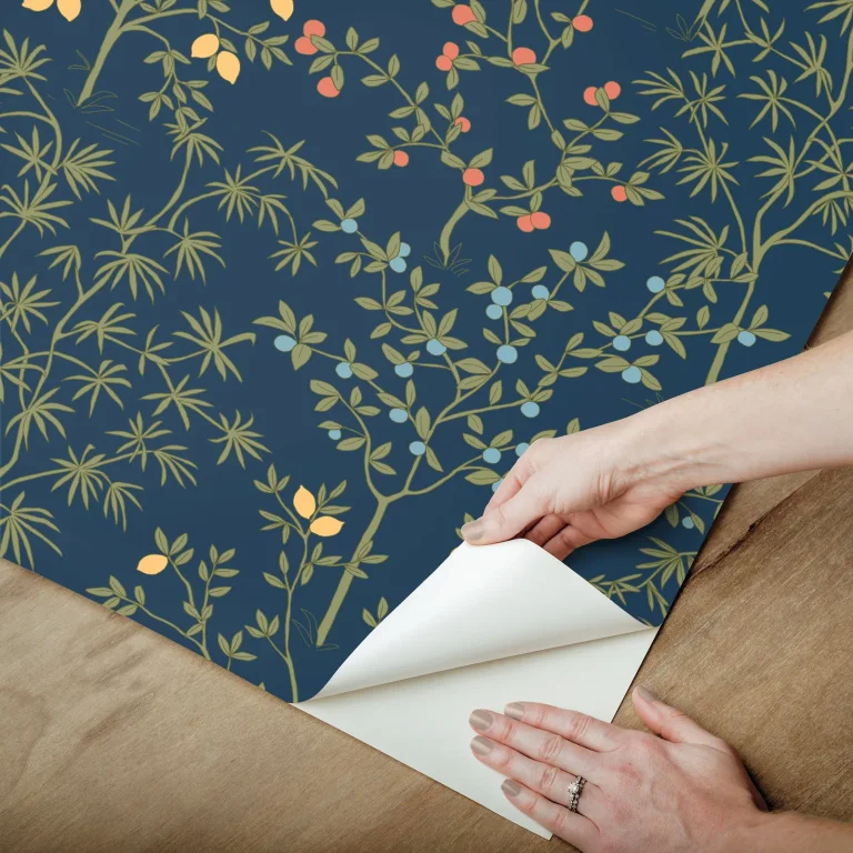 Erin & Ben Lemon Grove Peel and Stick Wallpaper - Navy — Image 7