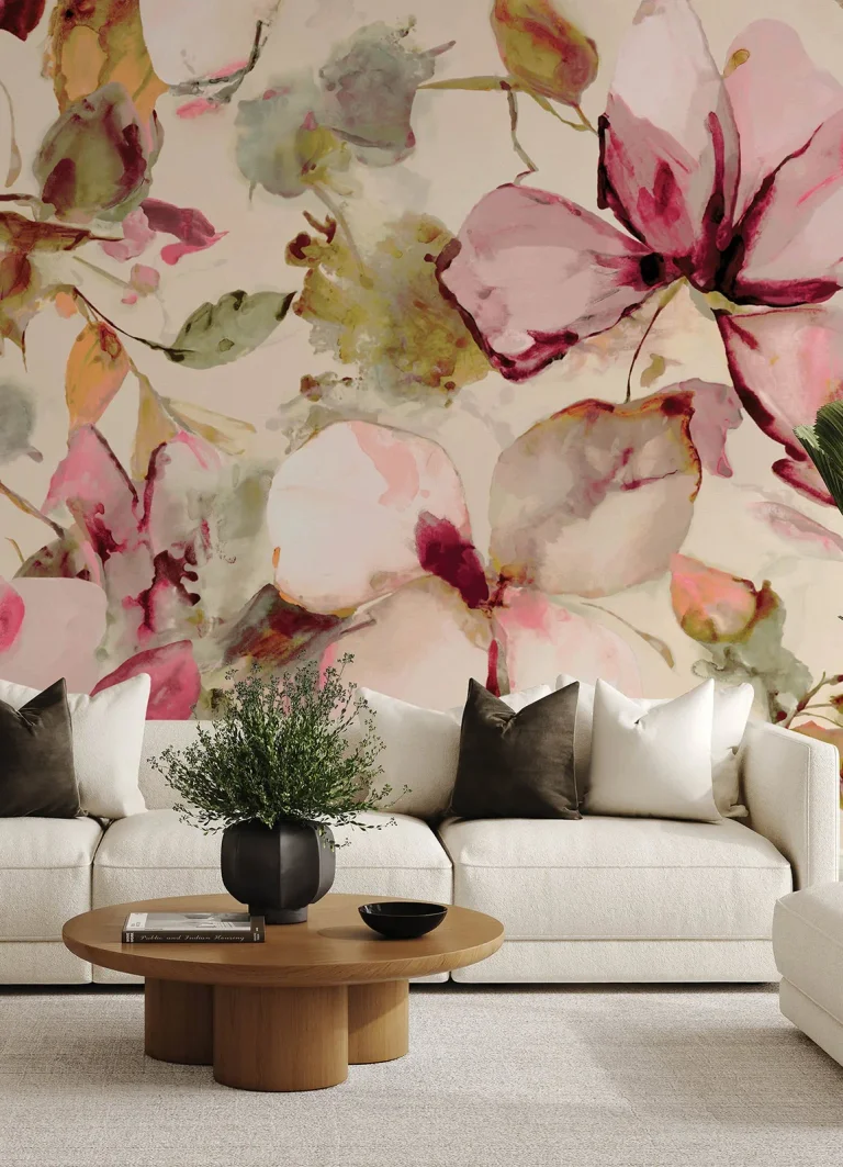 Florian Wall Mural - Pink — Ảnh 2