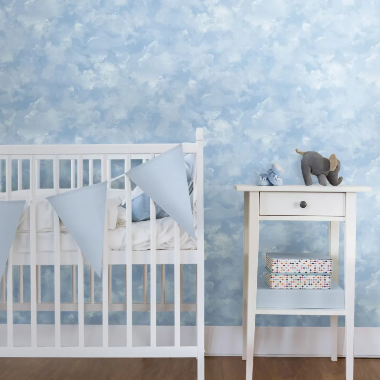 Atrium Clouds Peel and Stick Wallpaper - Blue — Ảnh 3