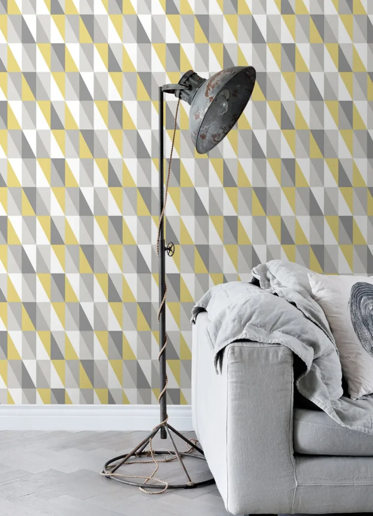 Chesapeake Inez Geometric Wallpaper - Mustard — Ảnh 3