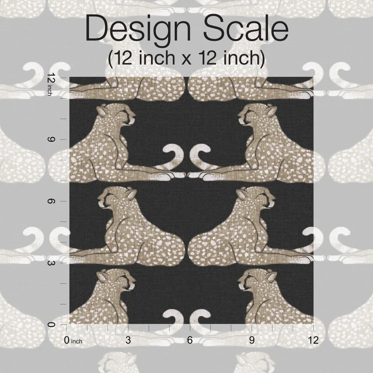 Reclining Cheetahs Peel and Stick Wallpaper - Black — Ảnh 4
