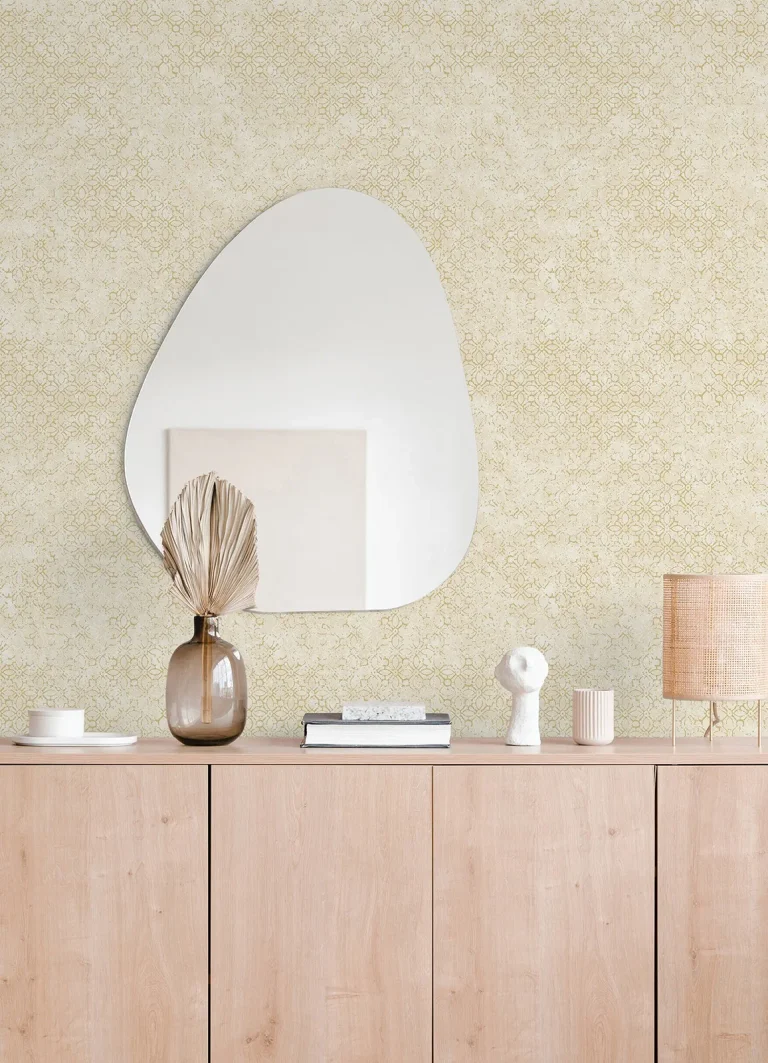 Khauta Floral Geometric Wallpaper - Gold — Ảnh 3