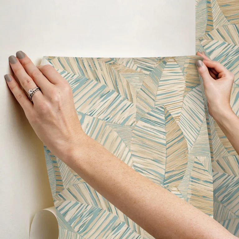 Crown Canopy Palm Peel and Stick Wallpaper - Teal — Ảnh 3
