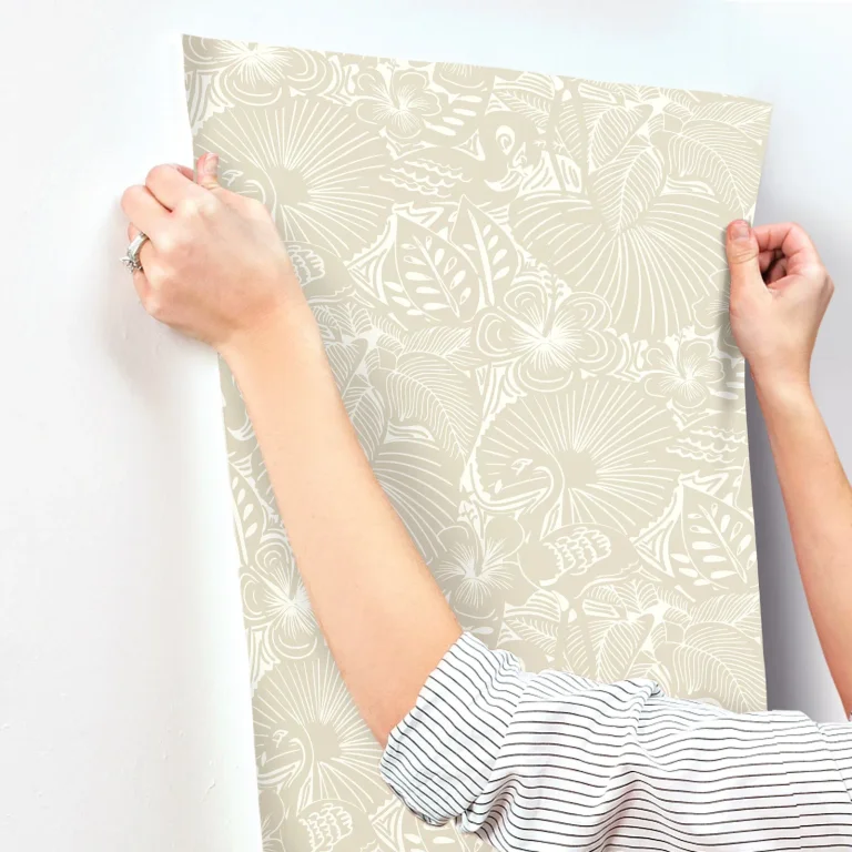 Idalia Floral Flamingo Wallpaper - Beige — Ảnh 3