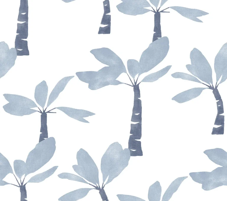 Painted Oasis Wallpaper - Ultramarine — Ảnh 3