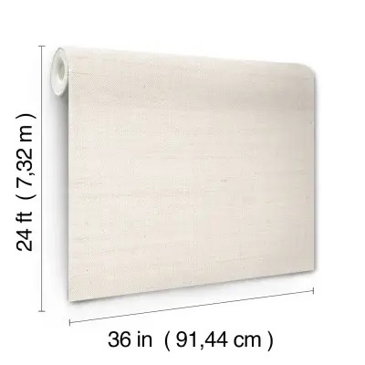 Ronald Redding Painted Raffia Wallpaper - White