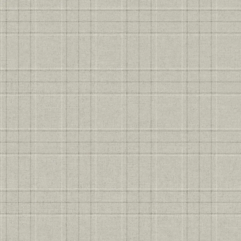 Chesapeake Fox Hollow Dashed Plaid Wallpaper - Light Grey — Image 5