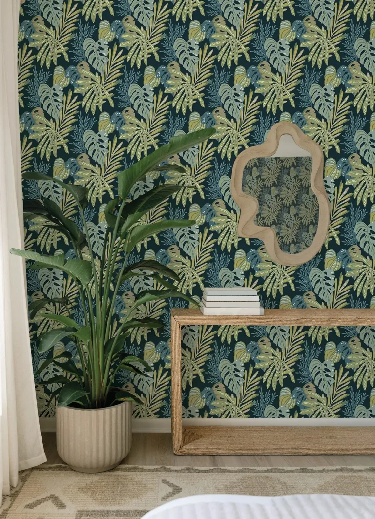Alocasia Tropical Foliage Wallpaper - Green — Ảnh 2