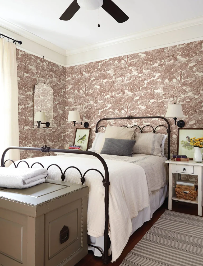 Chesapeake Spinney Toile Wallpaper - Red — Ảnh 5