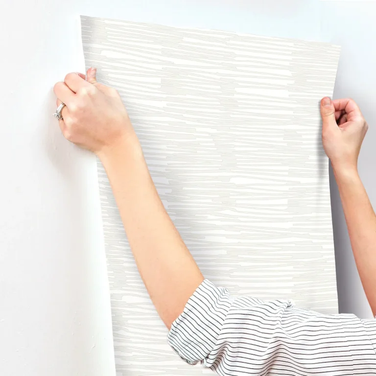 Water Reed Thatch Wallpaper - Ivory/Glint — Ảnh 4